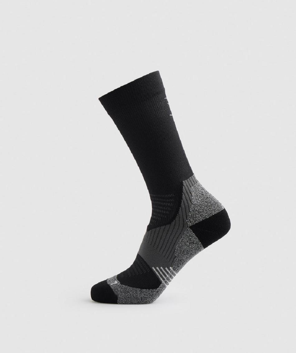 Calcetines Gymshark Crew Performance Accessories Negras | CO 4157AHK